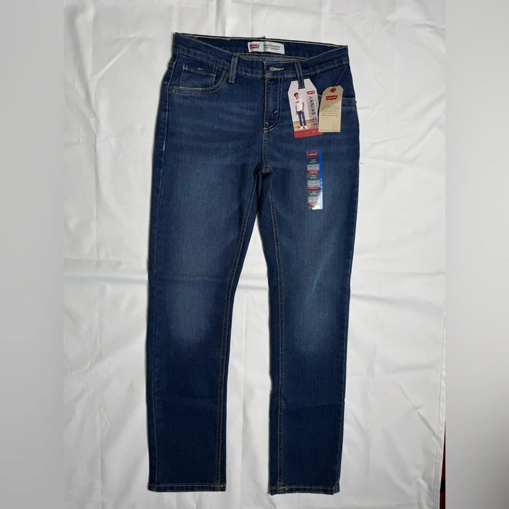 Levi’s 510 Boys Skinny Fit Performance Denim Jeans Sz: 14 New